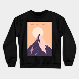 Reaching New Heights Mountaintop Illustration Crewneck Sweatshirt